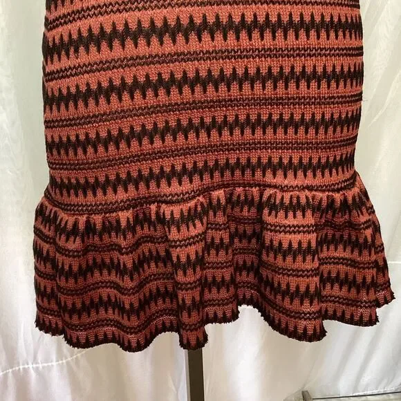 Free People Cozy Day Flounce Knit Mini Dress Women’s Small - Picture 5 of 9